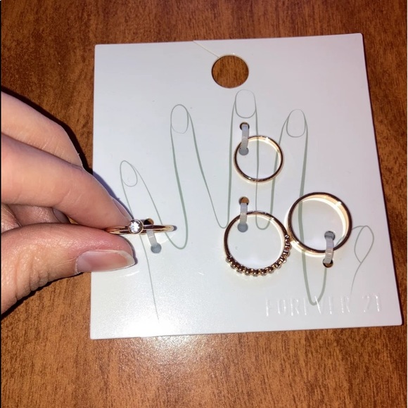 Assorted Rhinestone Ring Set - Picture 1 of 5